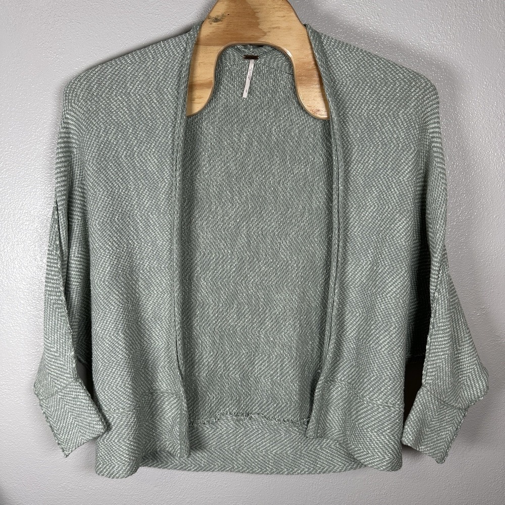 Free People Motions Cardigan Sweater‎ Lagenlook Boho Oversized Womens Large Gray